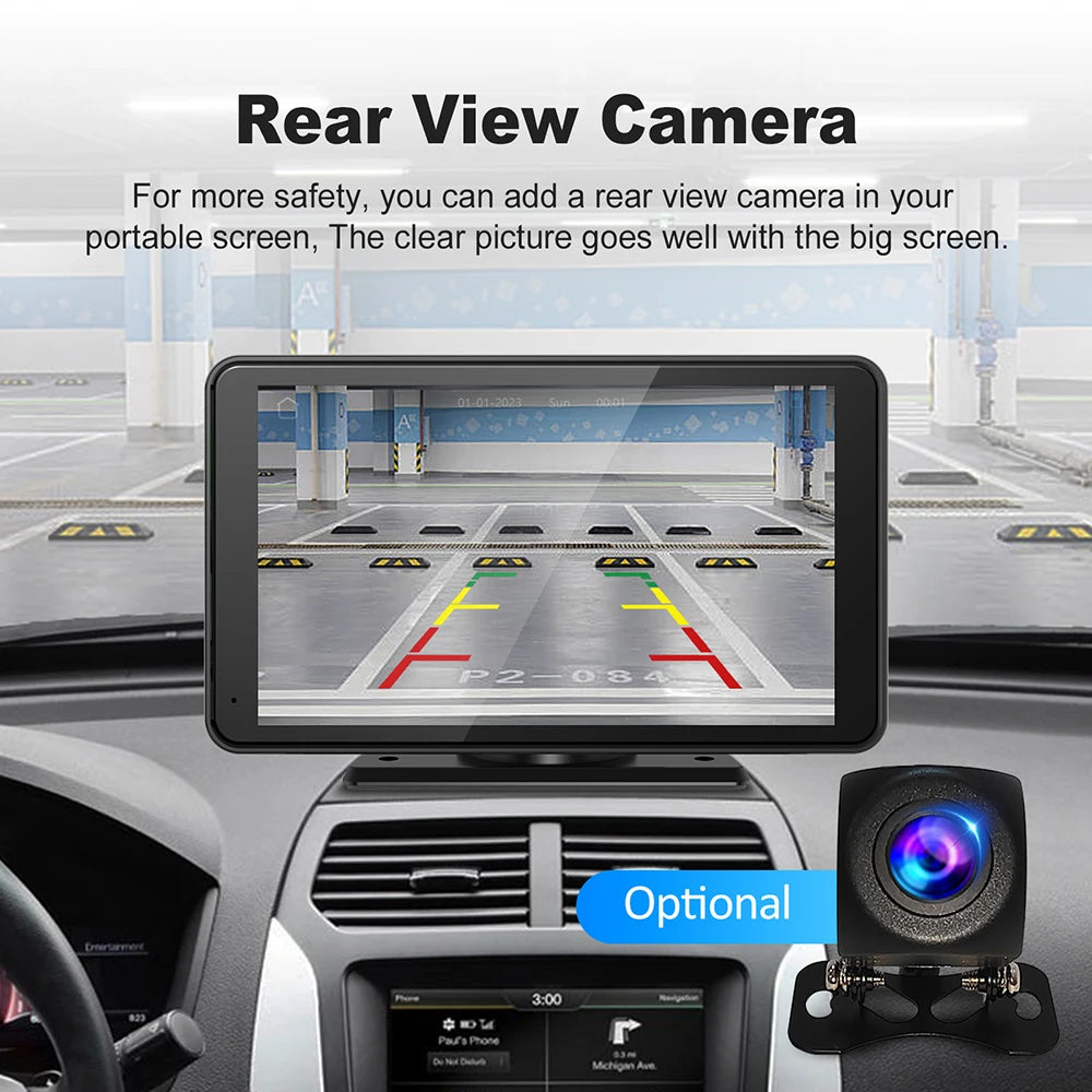 7 Inch Touch Screen Car Portable Wireless Carplay Android Auto Multimedia Player Bluetooth Phonelink FM Radio