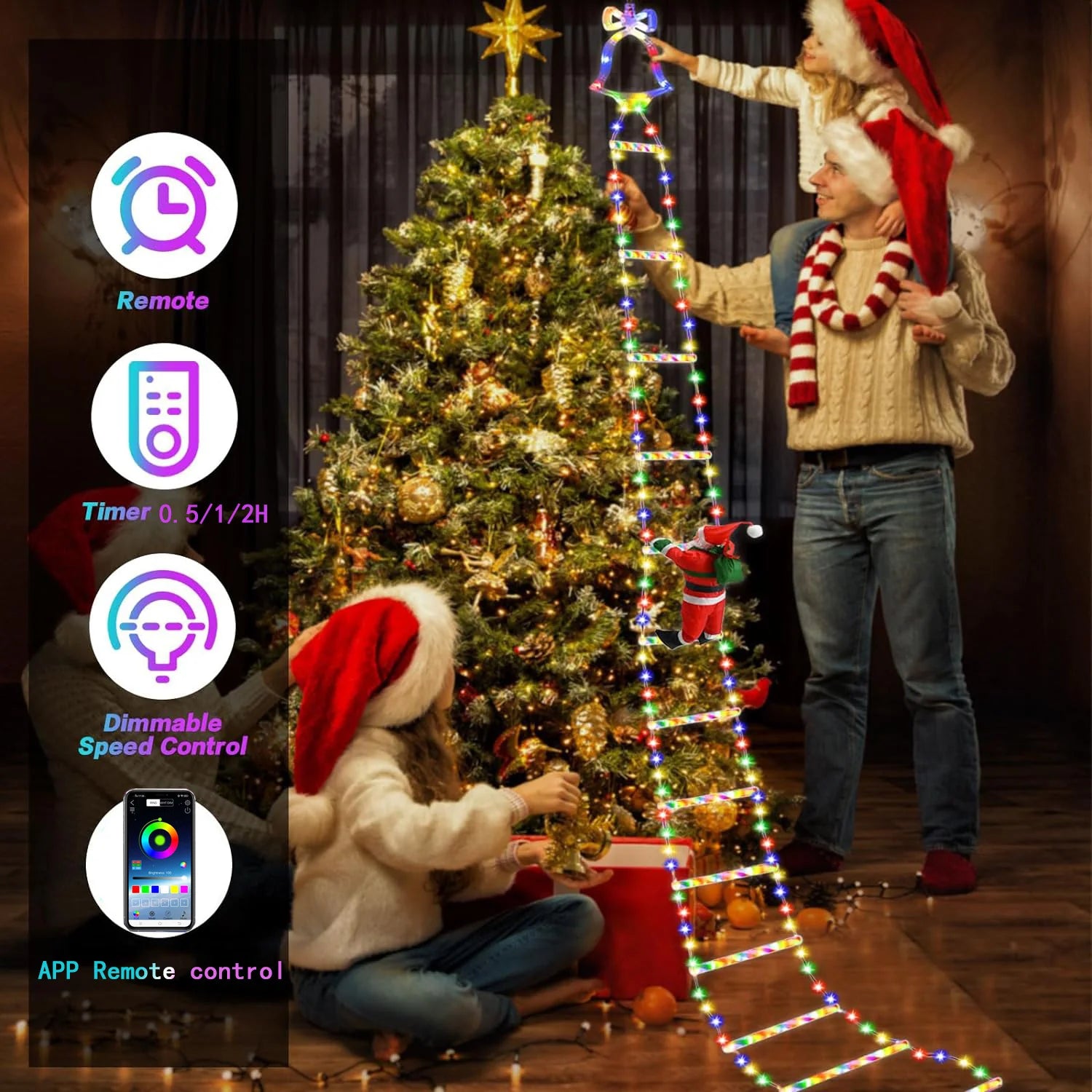 Festive Holiday Step Lights for Outdoor Staircase Illumination