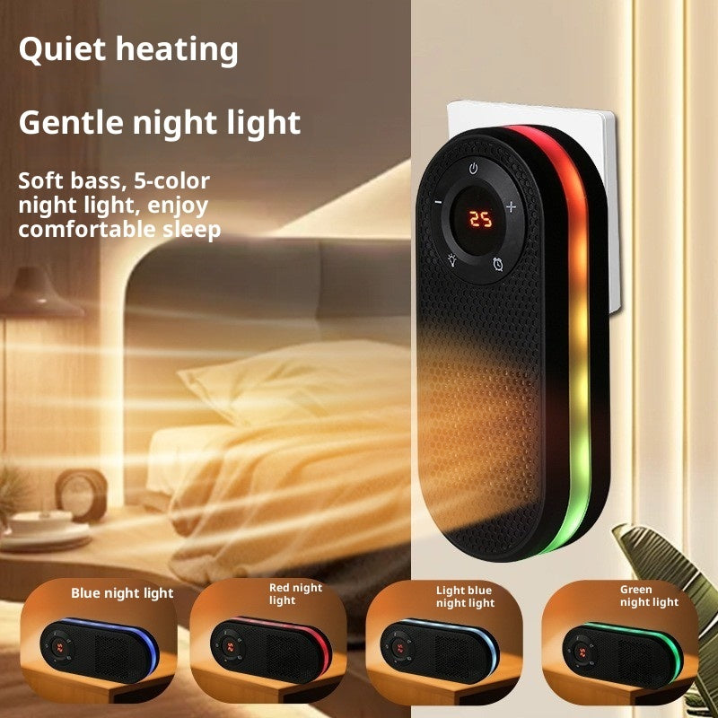 Small Heater 180 Degree Rotatable Electric Heater With Remote LED Display Overheat Protection Warmer With Timer Function